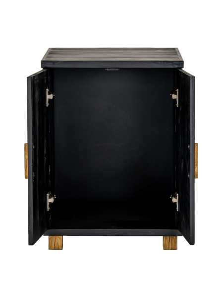 Affordable industrial style furniture Hill Interiors Lennox Black 2 Door Small Sideboard 24562 for modern home decor, free ship