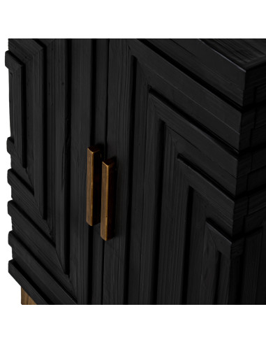 Full dimensions and specifications of Hill Interiors Lennox Black 2 Door Small Sideboard 24562: Height 81.00cm, Width 78.00cm,