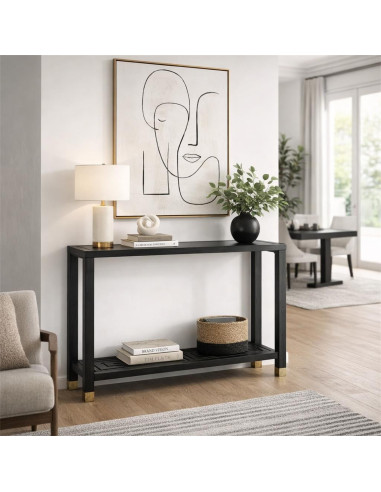 Hill Interiors Lennox Black Console Table 24565 - Authentic Hill Interiors furniture directly from FastDaddy UK. Exclusive coll
