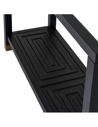 Full dimensions and specifications of Hill Interiors Lennox Black Console Table 24565: Height 81.00cm, Width 130.00cm, perfect