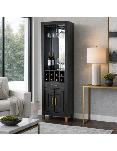 Hill Interiors Lennox Black Drinks Unit 24563 - Authentic Hill Interiors furniture directly from FastDaddy UK. Exclusive collec