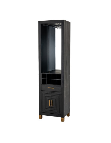 Affordable industrial style furniture Hill Interiors Lennox Black Drinks Unit 24563 for modern home decor, free shipping option