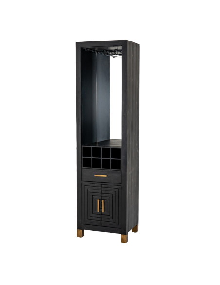 Affordable industrial style furniture Hill Interiors Lennox Black Drinks Unit 24563 for modern home decor, free shipping option