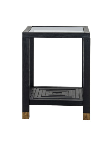 Affordable industrial style furniture Hill Interiors Lennox Black Side Table 24566 for modern home decor, free shipping options
