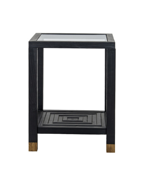 Affordable industrial style furniture Hill Interiors Lennox Black Side Table 24566 for modern home decor, free shipping options