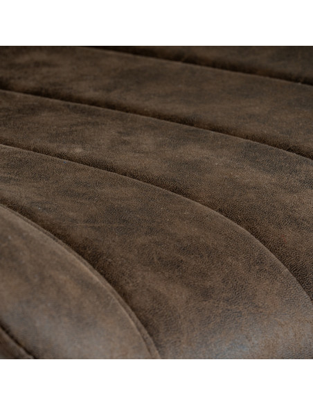 High-quality metal and wood construction of Hill Interiors SKU 24378 Malmo Coffee Swivel Dining Chair, detailed view for UK cus