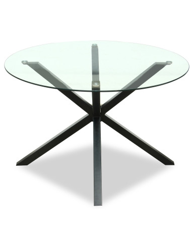 Hill Interiors Monza Round Glass Dining Table 24379 - Authentic Hill Interiors furniture directly from FastDaddy UK. Exclusive
