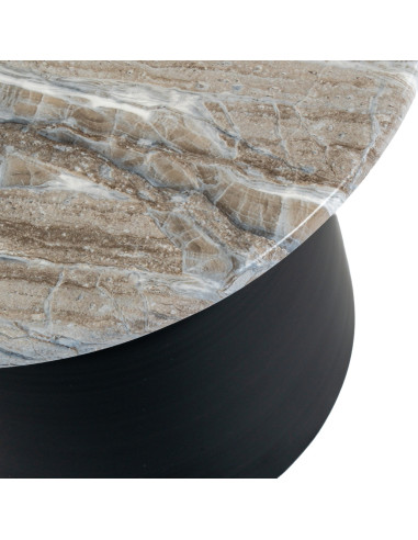 Affordable industrial style furniture Hill Interiors Oura Round Side Table 24390 for modern home decor, free shipping options a