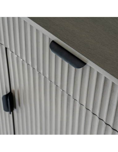 High-quality metal and wood construction of Hill Interiors SKU 24324 Reed Collection 1 Drawer 2 Door Cabinet, detailed view for