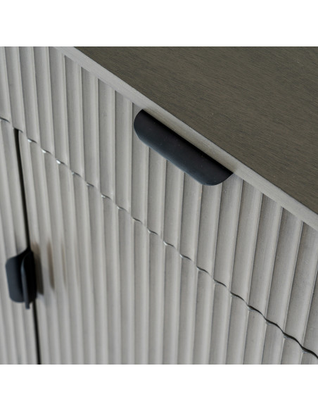 High-quality metal and wood construction of Hill Interiors SKU 24324 Reed Collection 1 Drawer 2 Door Cabinet, detailed view for