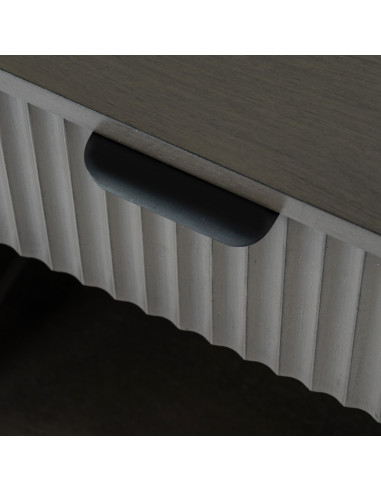 High-quality metal and wood construction of Hill Interiors SKU 24323 Reed Collection 1 Drawer Cabinet, detailed view for UK cus