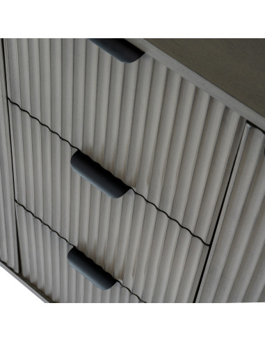 Full dimensions and specifications of Hill Interiors Reed Collection 3 Drawer 2 Door Cabinet 24326: Height 80.00cm, Width 115.0