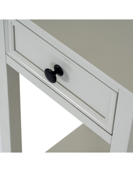 High-quality metal and wood construction of Hill Interiors SKU 24344 Belmont Collection 1 Drawer Lamp Table, detailed view for