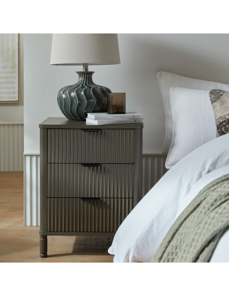 Hill Interiors Reed Collection 3 Drawer Bedside Table 24322 - Authentic Hill Interiors furniture directly from FastDaddy UK. Ex