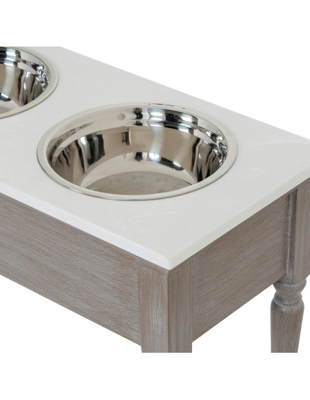 Affordable industrial style furniture Hill Interiors Serene Collection Pet Feeder Table 24350 for modern home decor, free shipp