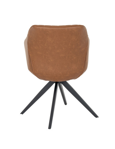 High-quality metal and wood construction of Hill Interiors SKU 24377 Uppsala Tan Chair, detailed view for UK customers.