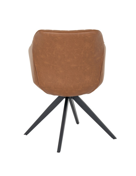 High-quality metal and wood construction of Hill Interiors SKU 24377 Uppsala Tan Chair, detailed view for UK customers.