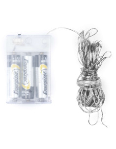 Hill Interiors 100 LED Battery Micro Lights Silver Wire 10m 20017 - Authentic Hill Interiors furniture directly from FastDaddy