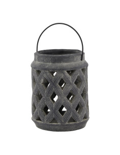 Hill Interiors Amalfi Grey Large Lattice Lantern 23629 - Authentic Hill Interiors furniture directly from FastDaddy UK. Exclusi