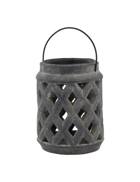 Hill Interiors Amalfi Grey Large Lattice Lantern 23629 - Authentic Hill Interiors furniture directly from FastDaddy UK. Exclusi