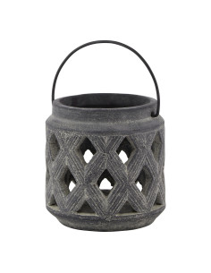 Hill Interiors Amalfi Grey Lattice Lantern 23630 - Authentic Hill Interiors furniture directly from FastDaddy UK. Exclusive col