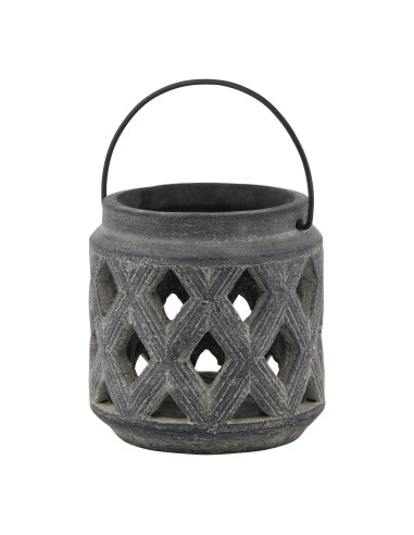 Hill Interiors Amalfi Grey Lattice Lantern 23630 - Authentic Hill Interiors furniture directly from FastDaddy UK. Exclusive col
