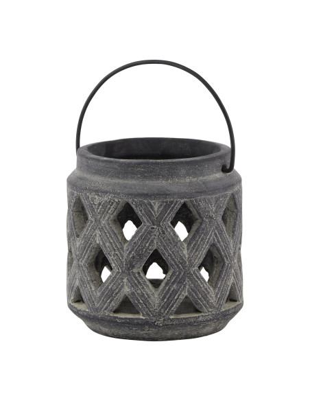 Hill Interiors Amalfi Grey Lattice Lantern 23630 - Authentic Hill Interiors furniture directly from FastDaddy UK. Exclusive col