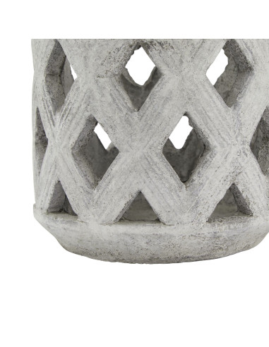 Affordable industrial style furniture Hill Interiors Athena Stone Lattice Lantern 23632 for modern home decor, free shipping op