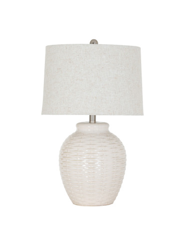 Buy Hill Interiors 24455 Basketweave Ceramic Table Lamp With Linen Shade online in UK with fast delivery from FastDaddy UK, you