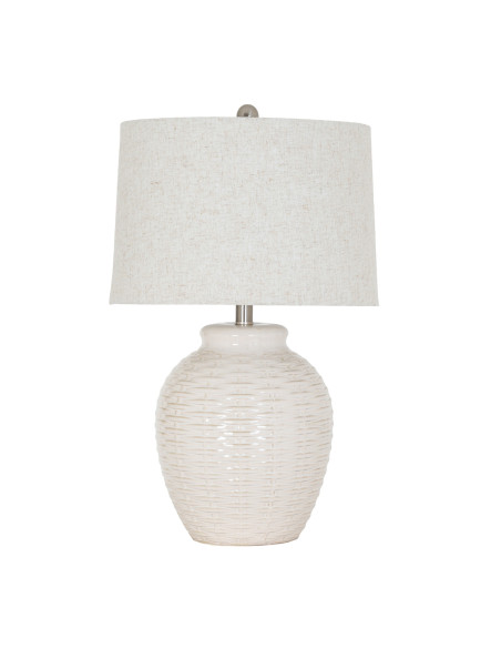 Buy Hill Interiors 24455 Basketweave Ceramic Table Lamp With Linen Shade online in UK with fast delivery from FastDaddy UK, you
