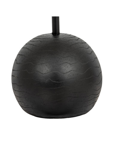 Full dimensions and specifications of Hill Interiors Black Cannon Floor Lamp With Hessian Shade 24680: Height 151.00cm, Width 2