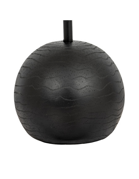 Full dimensions and specifications of Hill Interiors Black Cannon Floor Lamp With Hessian Shade 24680: Height 151.00cm, Width 2