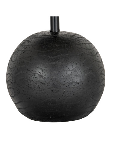 Affordable industrial style furniture Hill Interiors Black Cannon Table Lamp With Hessian Shade 24679 for modern home decor, fr