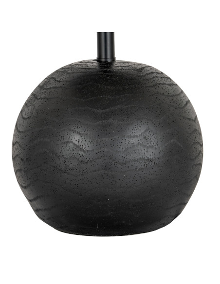 Affordable industrial style furniture Hill Interiors Black Cannon Table Lamp With Hessian Shade 24679 for modern home decor, fr