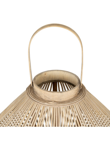 Affordable industrial style furniture Hill Interiors Cone Wicker Lantern With Glass Holder 24351 for modern home decor, free sh