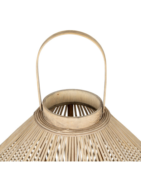 Affordable industrial style furniture Hill Interiors Cone Wicker Lantern With Glass Holder 24351 for modern home decor, free sh