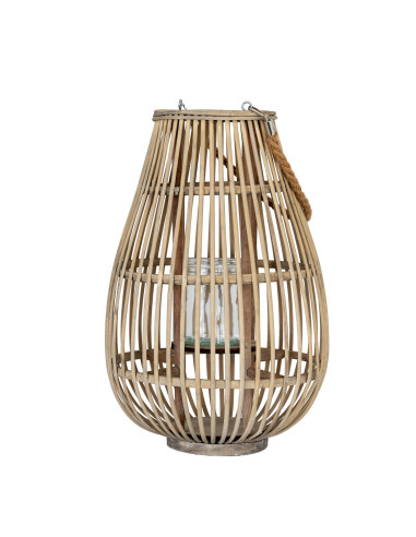 Hill Interiors Large Ellipse Wicker Lantern With Glass Holder 24362 - Authentic Hill Interiors furniture directly from FastDadd