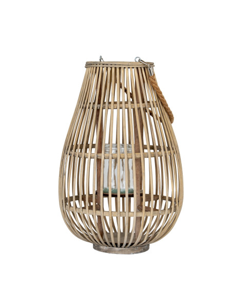 Hill Interiors Large Ellipse Wicker Lantern With Glass Holder 24362 - Authentic Hill Interiors furniture directly from FastDadd