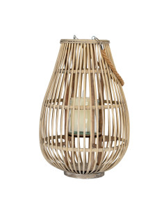 Hill Interiors Large Ellipse Wicker Lantern With Glass Holder 24362 - Authentic Hill Interiors furniture directly from FastDadd 2