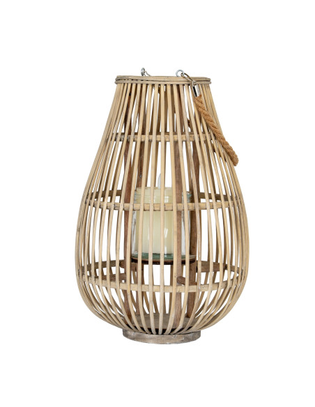 Buy Hill Interiors 24362 Large Ellipse Wicker Lantern With Glass Holder online in UK with fast delivery from FastDaddy UK, your