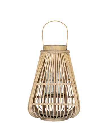 Hill Interiors Large Peardrop Wicker Lantern With Glass Holder 24358 - Authentic Hill Interiors furniture directly from FastDad