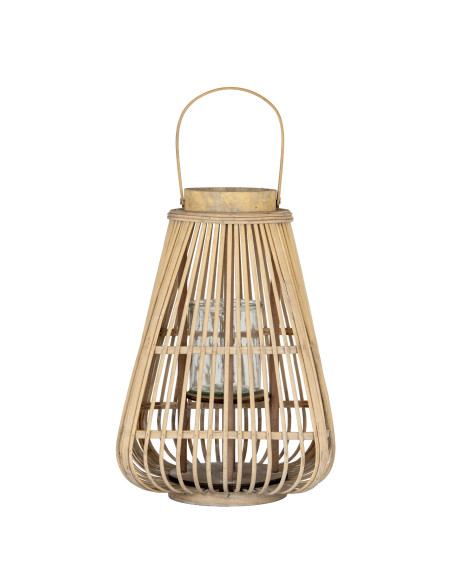 Hill Interiors Large Peardrop Wicker Lantern With Glass Holder 24358 - Authentic Hill Interiors furniture directly from FastDad