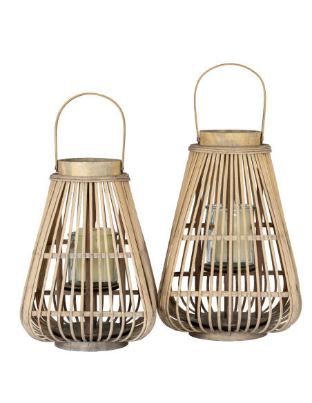 Full dimensions and specifications of Hill Interiors Large Peardrop Wicker Lantern With Glass Holder 24358: Height 40.00cm, Wid