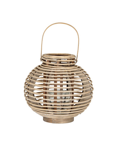 Hill Interiors Large Round Willow Lantern With Glass Holder 24360 - Authentic Hill Interiors furniture directly from FastDaddy