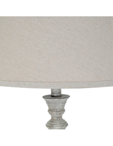 High-quality metal and wood construction of Hill Interiors SKU 24445 Liora Table Lamp With Linen Shade, detailed view for UK cu