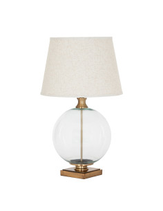 Hill Interiors Lunel Glass Orb Table Lamp With Edged Linen Shade 24452 - Authentic Hill Interiors furniture directly from FastD 2