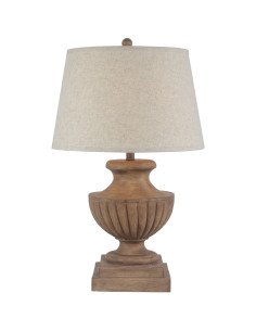 Hill Interiors Marbelle Table Lamp With Edged Linen Shade 24438 - Authentic Hill Interiors furniture directly from FastDaddy UK