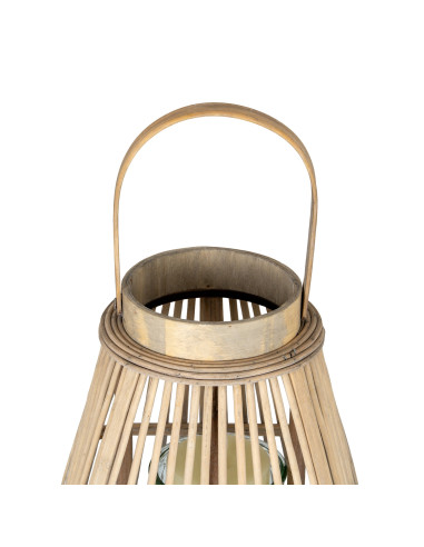 Affordable industrial style furniture Hill Interiors Medium Peardrop Wicker Lantern With Glass Holder 24359 for modern home dec