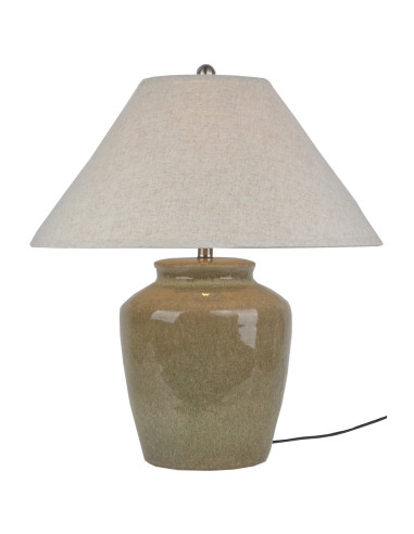 Hill Interiors Mottura Ceramic Table Lamp With Edged Linen Shade 24454 - Authentic Hill Interiors furniture directly from FastD