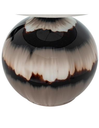 Affordable industrial style furniture Hill Interiors Sepia Shadows Table Lamp With Linen Shade 24450 for modern home decor, fre